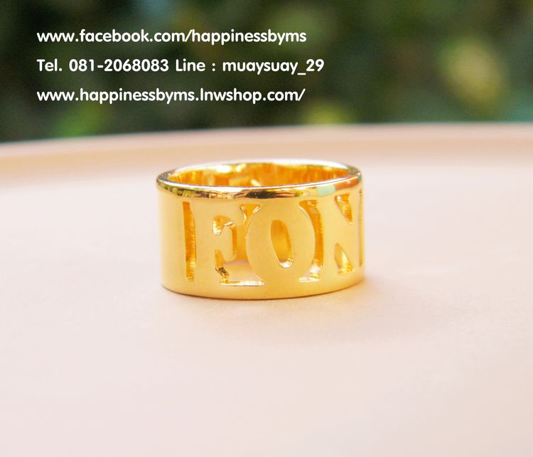 รับผลิต แหวน แหวนตัวอักษร แหวนสลักชื่อ แหวนชื่อ ring name แหวนทอง ไอเดียของขวัญ ของขวัญให้แฟน ของขวัญให้เพื่อน ของขวัญวันเกิด วาเลนไทน์ รูปที่ 9