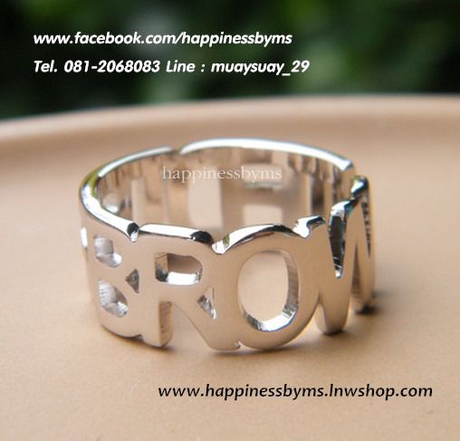 รับผลิต แหวน แหวนตัวอักษร แหวนสลักชื่อ แหวนชื่อ ring name แหวนทอง ไอเดียของขวัญ ของขวัญให้แฟน ของขวัญให้เพื่อน ของขวัญวันเกิด วาเลนไทน์ รูปที่ 7