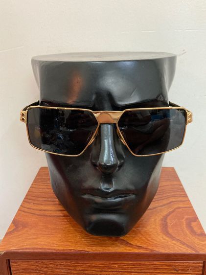 ขายแว่นตากันแดดโบราณทรงนักบินยุค90 ข้างขาเป็นลายข้าวหลามตัดมาสภาพ vintage sunglasses poker 1024 col.2 Aviator made in italy 1990’s รูปที่ 4