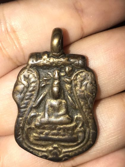 เหรียญหล่อ หลวงพ่อศรีสวรรค์ วัดนครสวรรค์ ปี 2462 หูขวาง พิมพ์ใบสาเก ยุคต้นๆ เนื้อทองผสม ผิว 2 สี คลาสสิคสุดๆ สร้างน้อย หายาก เหรียญนี้เนื้อท รูปที่ 6