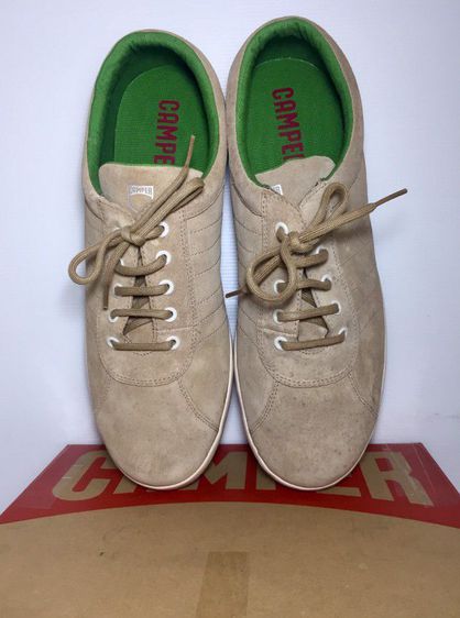 CAMPER Shoes 46EU(30.1cm) ของแท้ ใหม่มือ 1 รุ่น Pelotas Perlan, รองเท้า CAMPER ของใหม่ หนังกลับสีครีม Genuine, New and Original รูปที่ 1