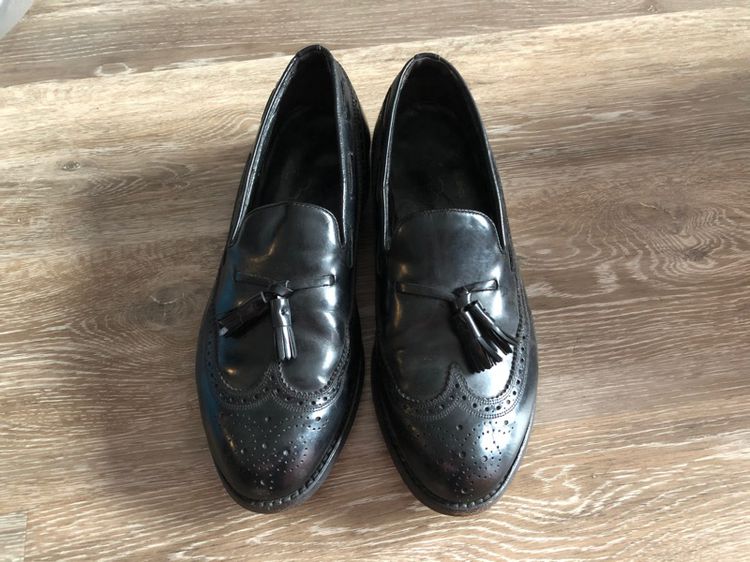 รองเท้า Florsheim tassel loafer long wing สีดำเงา Size 9.5 เหมาะกับคนเท้า 26.5-27.5 Made in U.S.A. รูปที่ 2