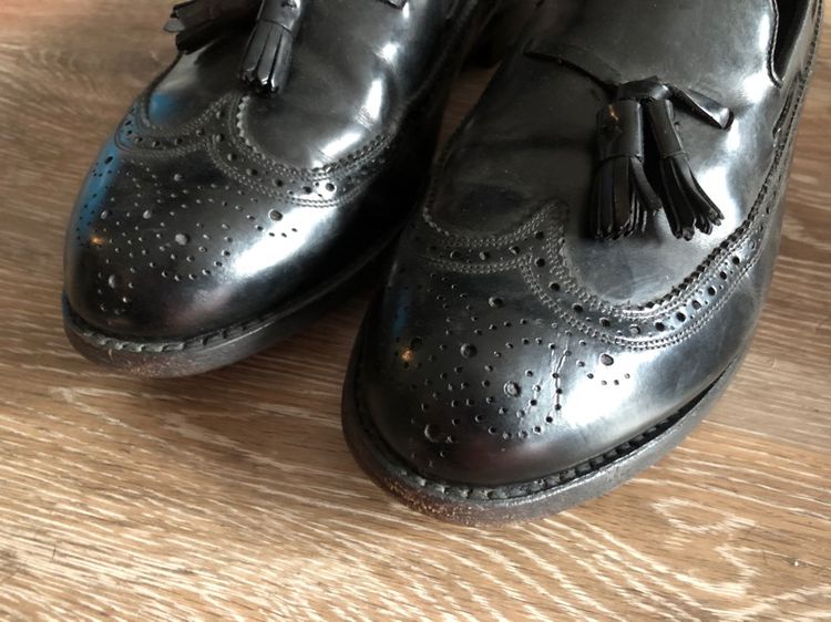 รองเท้า Florsheim tassel loafer long wing สีดำเงา Size 9.5 เหมาะกับคนเท้า 26.5-27.5 Made in U.S.A. รูปที่ 3