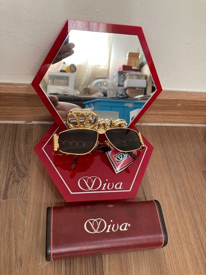 แว่นตากันแดดโบราณทรงมันๆมาสภาพเก่าเก็บ new old stock vintage sunglasses viva 4010 made in italy 1980’s รูปที่ 9