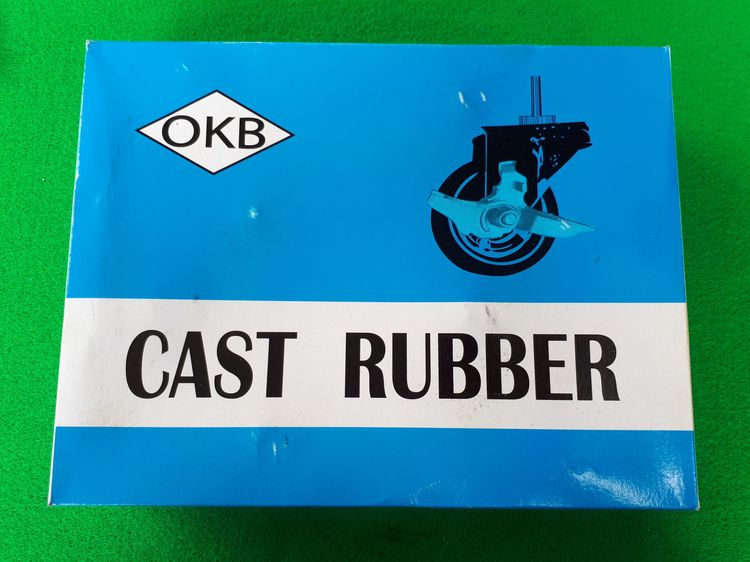 (48) ลูกล้อยางเเกนเกลียว 4  นิ้ว ยางหมุน มีเบรค OKB 1 ชุด  รูปที่ 3