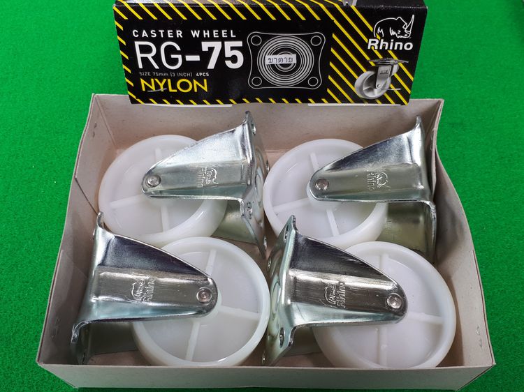 (51) ลูกล้อไนล่อนซิก 3 นิ้ว Rhino ขาตาย 1 ชุด รูปที่ 3