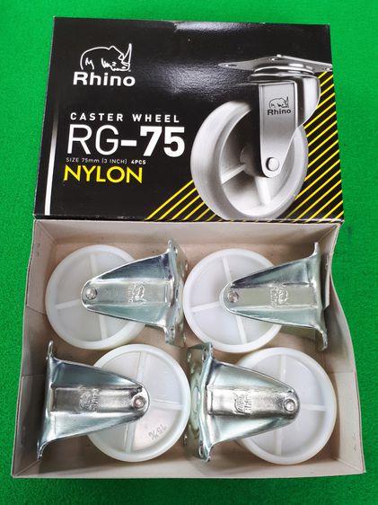 (51) ลูกล้อไนล่อนซิก 3 นิ้ว Rhino ขาตาย 1 ชุด รูปที่ 2