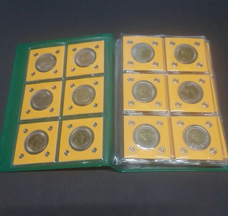 เหรียญไทย เหรียญ 10 บาทสองสี ครบชุด วาระ 61 วาระ(unc) บรรจุเม้าท์ใส่เล่มสะสม