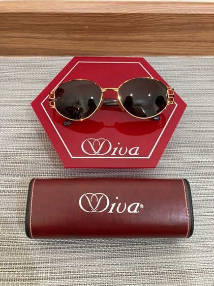ขายแว่นตากันแดดโบราณทรงมันๆมาสภาพเก่าเก็บ new old stock vintage sunglasses viva 4043 made in italy 1980’s  รูปที่ 3