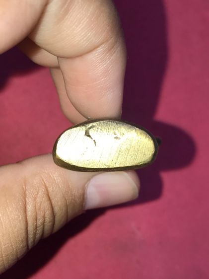 พระพิฆเนศ มีกริ่ง เนื้อทองผสม ขนาดกว้าง 2 ซม. สูง 4 ซม.ใต้ฐานมีรอยตะไบ อุดกริ่งดวยทองแดงที่สะโพก ตัดเดือย สภาพใช้ เก่ามากๆ แท้ หายาก เป็นเคร รูปที่ 6