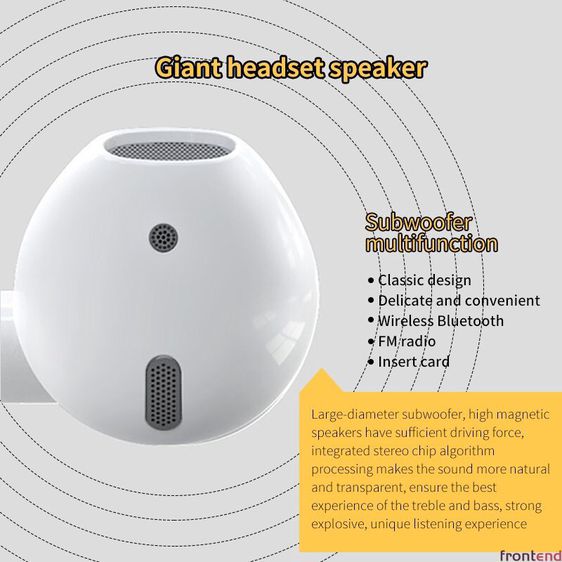 OME ลำโพงบลูทูธหูฟังยักษ์ รูปที่ 9