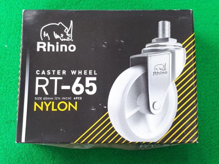 (57) ลูกล้อไนล่อนซิก 2.5 นิ้ว Rhino เเกนเกลียว 1 ชุด รูปที่ 3