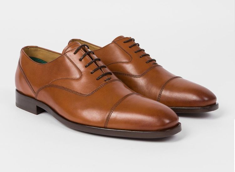 รองเท้า Paul Smith Plain Toe Plain Leather Oxfords - TAN Size 40 41 