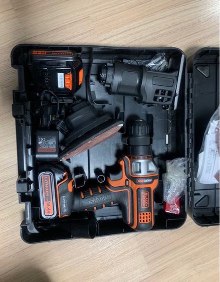 ยกทั้งชุดสว่านไฟฟ้า เลื่อยไฟฟ้า เครื่องขัด และตัดเอนกประสงค์ แบบไร้สาย เป็นหัวได้หลายแบบ ของนอก รูปที่ 13