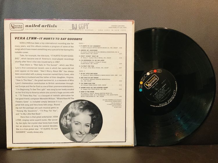 ขายแผ่นเสียง Vera Lynn It hurts to say goodbye 1st press Mono dg USA LP Vinyl รูปที่ 3