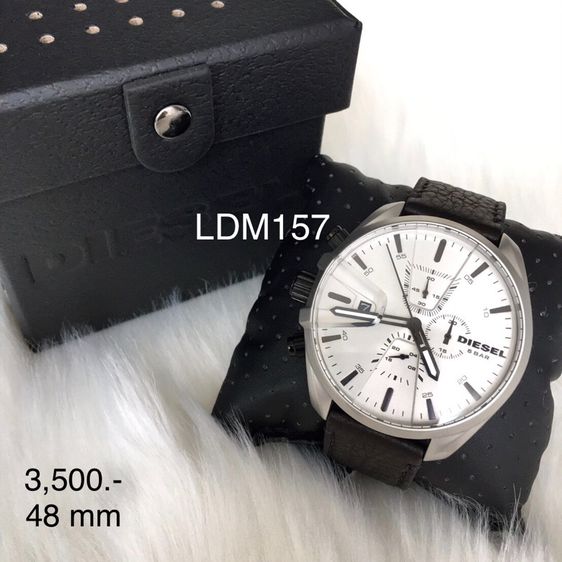 นาฬิกา Diesel Ms9 chronograph black leather watch DZ4505 รูปที่ 1
