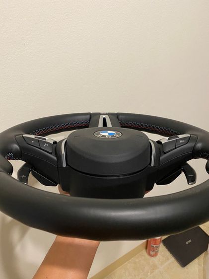 bmw พวงมาลัย M power ด้าย3สี แท้ติดรถ รูปที่ 9