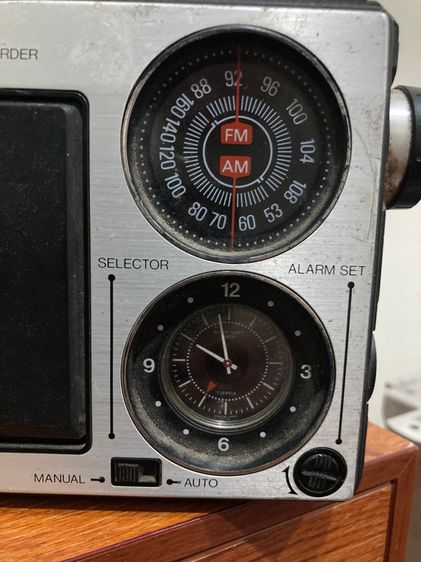ขายวิทยุเทปโบราณปี 1970 มีนาฬิกาไขลานปลุกเป็นวิทยุได้หายาก fair mate fm am 2band clock radio cassatte recorder  รูปที่ 2