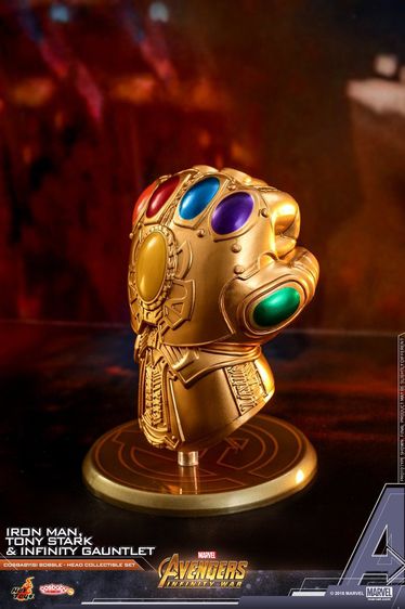 COSB464  Cosbaby Infinity Gauntlet Tony Stark, Iron Man L Collectible Set รูปที่ 4