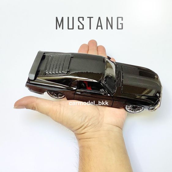 โมเดลรถเหล็ก Ford Mustang Boss 302 Black with Matt Black Stripes Classic Muscle แบรนด์ Maisto ขนาด 1 ต่อ 24 Muscle Car โมเดลรถฟอร์ด มัสแตง รูปที่ 7