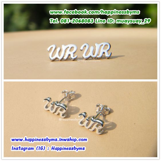 รับผลิต ต่างหูชื่อ ต่างหูตัวอักษร ต่างหูสั่งทำ ต่างหูสลักชื่อ ต่างหูเงินแท้ ต่างหูชุบทอง earring ตุ้มหูชื่อ ของขวัญ gift เครื่องประดับต่างๆ  รูปที่ 11