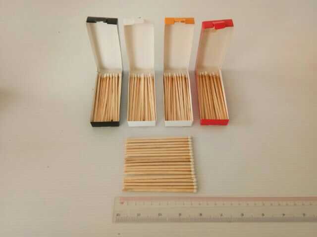 📊ไม้ขีดไฟ 4 สหาย ตราCOHIBA,DAVIDOFF, ,LUBINSKI ,CHE GUEVARA ก้านยาว 10 ซม.  รูปที่ 3