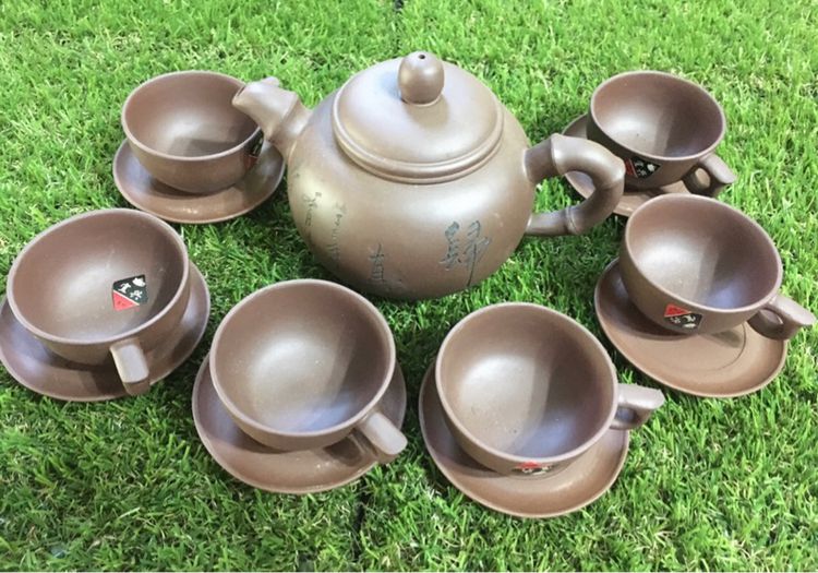 ชุดกาน้ำชา Yixing Zisha ชุดกาน้ำชาจีน ชุดกาน้ำชาดินเผา รูปที่ 1