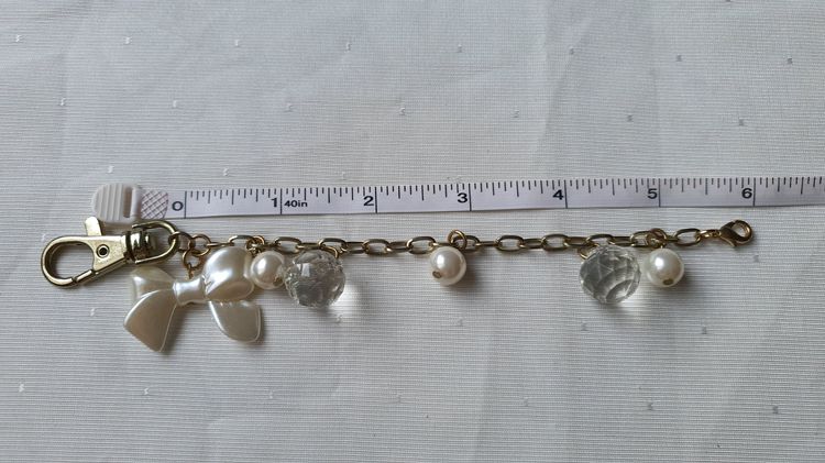 พวงกุญแจรถ พวงกุญแจกระเป๋า จี้เสริมพวงกุญแจ ประดับ ลูกตุ้ม เมดมุก คริสตัล no 10520200707 รูปที่ 3