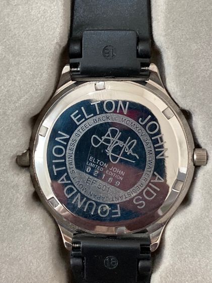 นาฬิกาดีไซน์เนอร์ออกแบบทำให้ Elton john งานการกุศล AIDS โลกนาฬิกาสะสม Boy London EF-501 - Elton John AIDS Foundation Limited Edition 1996’s  รูปที่ 6