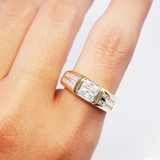 แหวนทอง แหวนชายทรงสวย ทอง 9k รูปที่ 5