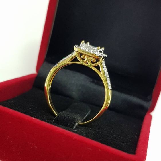 แหวนทอง แหวนสี่เหลี่ยมทรงสวย ทอง 9k รูปที่ 7