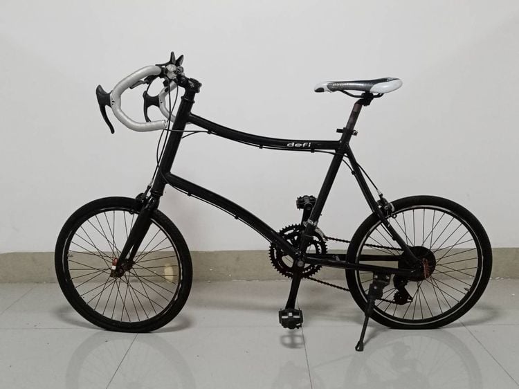 จักรยานเสือหมอบ มินิ มือสอง จากญี่ปุ่น สเปคดี เฟรมอลูมิเนียม สีดำ เกียร์ ชิมาโน 14 สปีด หน้า2  หลัง7 ทรงสวยคล้าย Dahon ยางนอก 20 นี้ว ปลดดุม