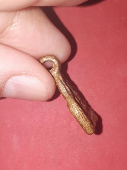 หล่อโบราณรูปเหมือน หลังยันต์ หูขวาง เนื้อทองผสม ไม่ทราบที่ เก่าๆ แท้ แปลก หายาก รูปที่ 3