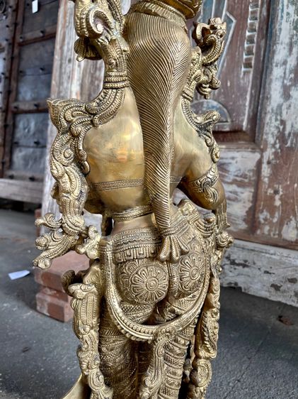 นางอัปสรทองเหลืองอินเดีย Apsara angel brass statue รูปที่ 8
