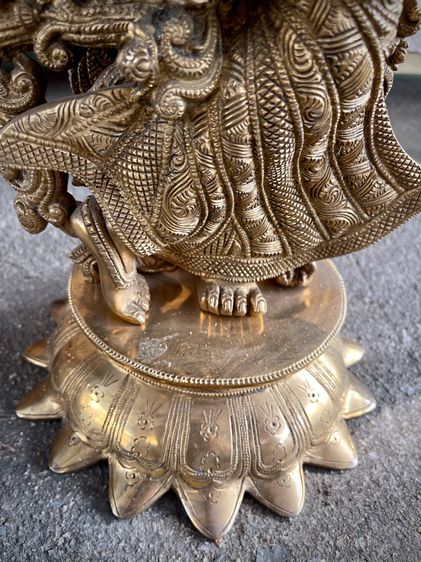นางอัปสรทองเหลืองอินเดีย Apsara angel brass statue รูปที่ 6