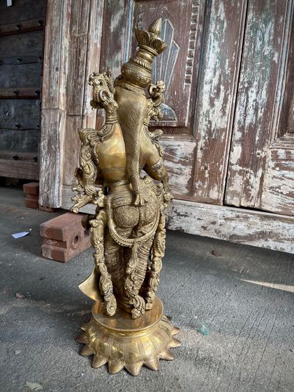นางอัปสรทองเหลืองอินเดีย Apsara angel brass statue รูปที่ 7