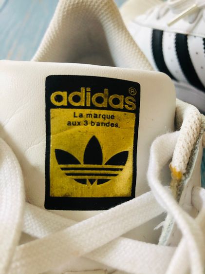 รองเท้าหนังหุ้มส้น Adidas  Superstar ผูกเชือก สีขาวคาดดำ รูปที่ 8