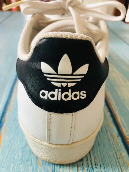 รองเท้าหนังหุ้มส้น Adidas  Superstar ผูกเชือก สีขาวคาดดำ รูปที่ 10