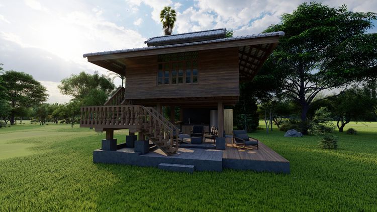 รับเขียนเเบบ บ้าน 2D,3D  รูปที่ 2