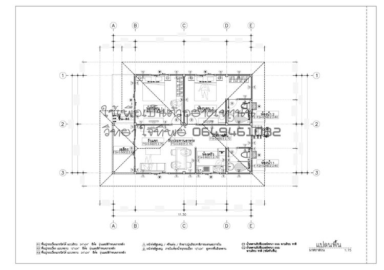 รับเขียนเเบบ บ้าน 2D,3D  รูปที่ 15