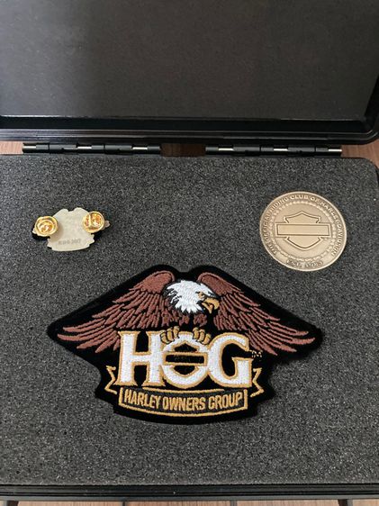 แค่กล่องก็คุ้มแล้วกับชุดเซ็ทเข็มเหรียญอาร์ม HOG harley davidson motorcycle special edition made in usa  รูปที่ 3