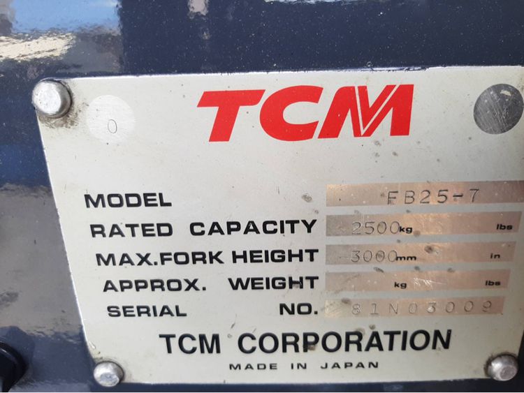รถยกไฟฟ้านั่งขับ ยี่ห้อ TCM รุ่นใหม่ล่าสุด  ยกขนาด 2.5 ตัน เสา 2 ท่อน ยกสูง 3 เมตร  รถสวย เป็นรุ่นใหม่ พร้อมทุกระบบ พร้อมใช้งาน  รูปที่ 5