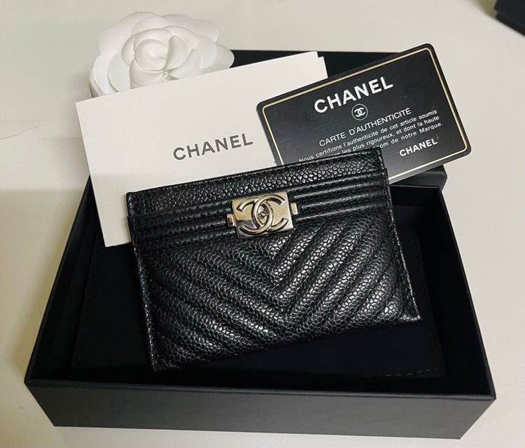 พีวีซี ไม่ระบุ ดำ กระเป๋าใส่บัตร Chanel