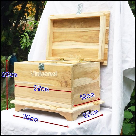 หีบสมบัติ big size ขนาดใหญ่ หีบใส่ของ หีบใส่พระ หีบเก็บสมบัติ กล่องใส่ของ กล่องล็อค กล่องไม้ หีบไม้ กล่องไม้สัก หีบ box รูปที่ 6