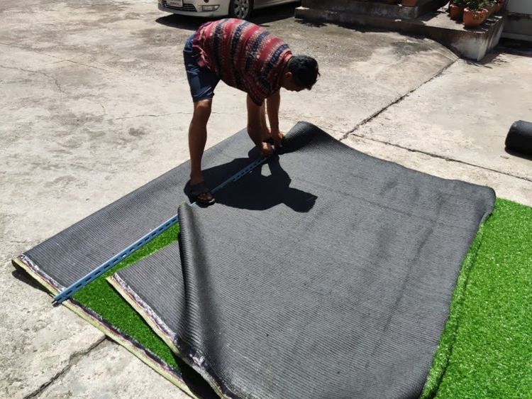 หญ้าเทียมตัดให้ฟรีตามขนาดสวนหญ้าเกรดโครงการ 0813735190 Artificial grass cut for free according to the size of the garden grass  รูปที่ 14