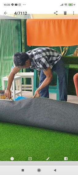 หญ้าเทียมตัดให้ฟรีตามขนาดสวนหญ้าเกรดโครงการ 0813735190 Artificial grass cut for free according to the size of the garden grass  รูปที่ 15