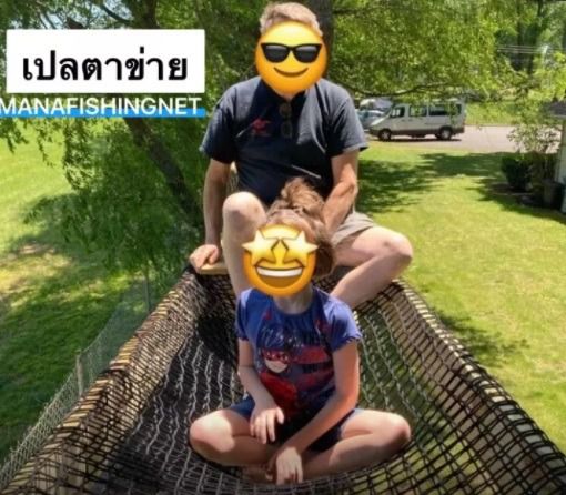 สะพานตาข่าย Climbing Net ตาข่ายนั่งเล่น ของเล่น ตาข่ายเชือก เชือกถัก ขนาด1.5x5เมตร รูปที่ 3