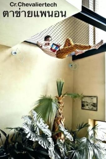 อุปกรณ์ตกแต่งบ้าน ร้านอาหาร ตาข่ายสนาม ปีนป่าย นอนเล่น กันตก safety net รูปที่ 8