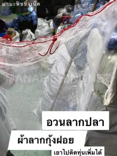 อวนลากปลา แบบสำเร็จเย็บเป็นถุงพร้อมเชือกลาก 📌 ขนาด 4 เมตร - 7 เมตร รูปที่ 5