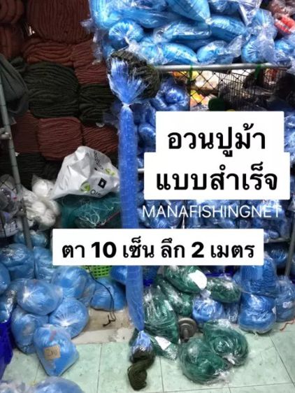 อวนปูม้า อวนดักปู 📌แบบสำเร็จพร้อมใช้งาน ป้าย 200 เมตร รูปที่ 6
